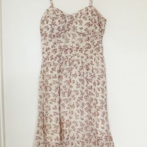 WET SEAL Cream colored floral mini dress